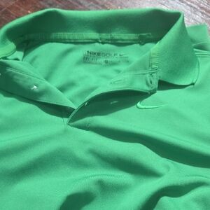 Nike Men's Vibrant Green Polo Shirt